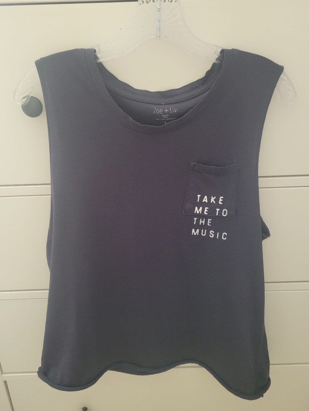 Dark Blue "Take Me To The Music" Tank Top